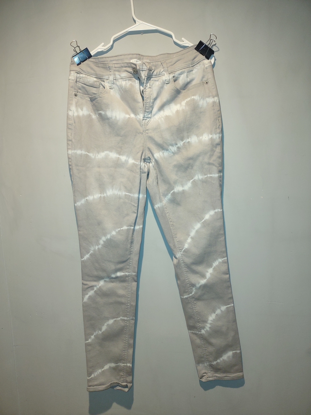 Old Navy Light Beige Tie-Dye Skinny Jeans